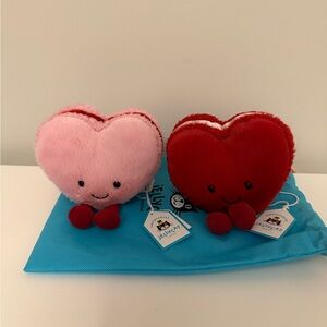 NWT NEW Jellycat Valentine Macaron set of 2 Amuseables Arlette and Colette